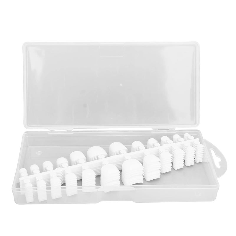 White Artificial Toe Nail Wraps Full Cover Breathable Adhesive Manicure Salon 240pcs ABS - Image 1
